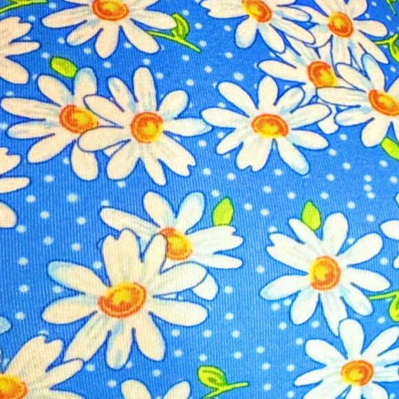 Trad Wife Womans Small Blue & White Midi Dress with POCKETS Stretchy Trend - Picture 4 of 5